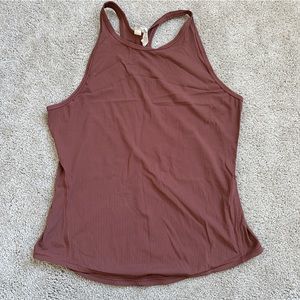 High Neck Nulu Ribbed Racerback Tank